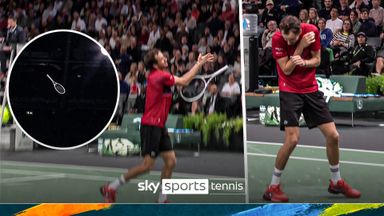 Medvedev launches racket in Paris and nearly gets hit in the face!