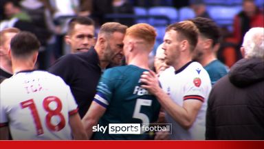 Bolton boss Evatt sees red for squaring up to Shrewsbury player