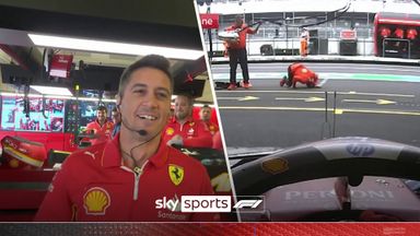 Ferrari mechanic styles out tumble to avoid Leclerc in pit lane!