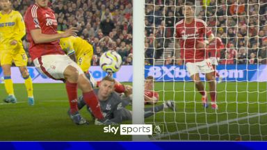 Yates comes close for Forest but heads off the post!