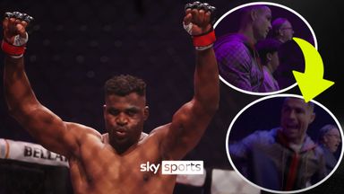 Ronaldo celebrates Ngannou's vicious KO with wild roar! 