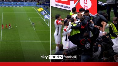 HUGE scenes at Frankfurt as Bayern lose lead in stoppage-time!