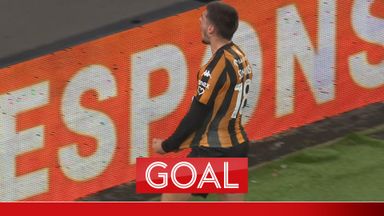 Simons opens the scoring for Hull against Burnley!