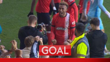 Brown 'puts the icing on the cake' after firing home Luton's third!