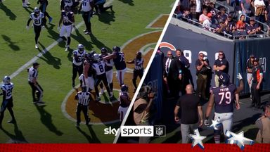 Punch thrown as Bears-Panthers clash after TD!