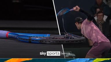 That sound... Draper SMASHES UP racket!