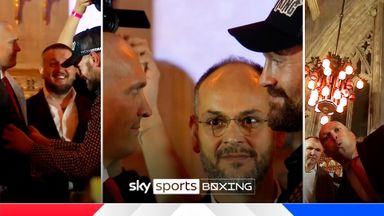 Usyk and Fury clown around at head to head! Is it mind games?     