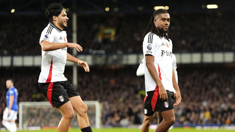 Fulham's Alex Iwobi celebrates scoring their opener