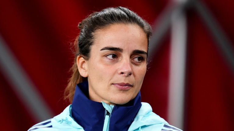 A técnica interina do Arsenal, Renee Slegers, antes da partida do grupo C da UEFA Women's Champions League, no Emirates Stadium, em Londres. Data da foto: quarta-feira, 16 de outubro de 2024.