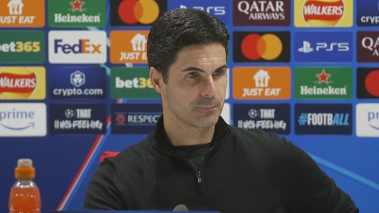 Arteta talks after Arsenal beat PSG in Champions League