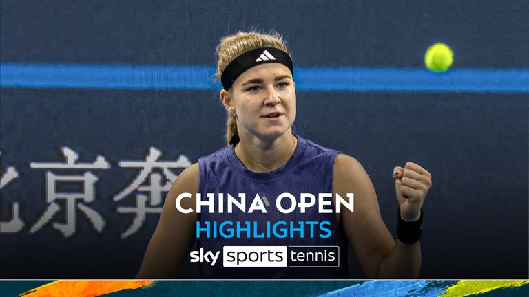 Highlights of the China Open semi-final between Aryna Sabalenka and Karolina Muchova