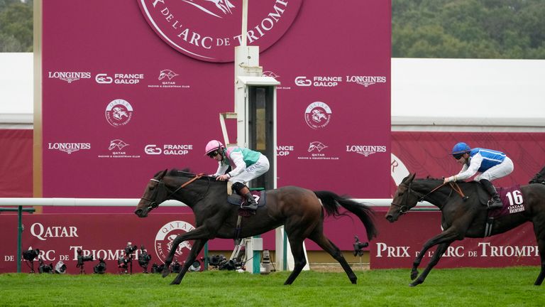 Bluestocking beats Aventure to win the Prix de l'Arc de Triomphe