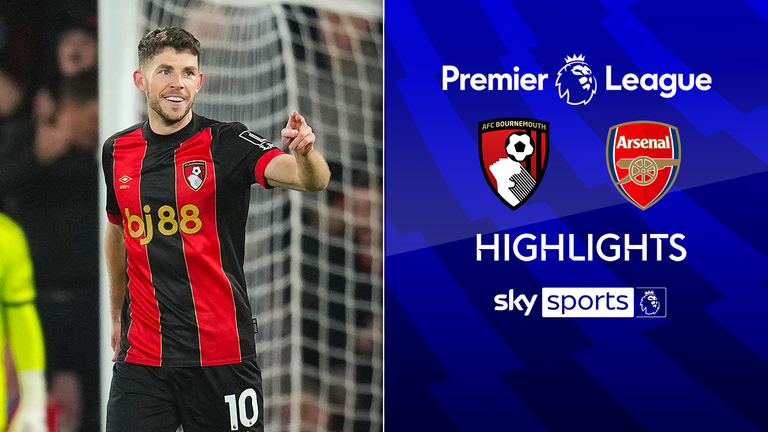 Ryan Christie de Bournemouth celebra después de anotar el primer gol de su equipo durante el partido de fútbol de la Liga Premier inglesa entre Bournemouth y Arsenal en el Vitality Stadium de Bournemouth, Inglaterra, el sábado 19 de octubre de 2024. (Foto AP/Kin Cheung)