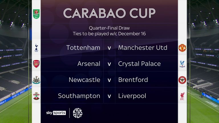 Carabao Cup last eight draw in full