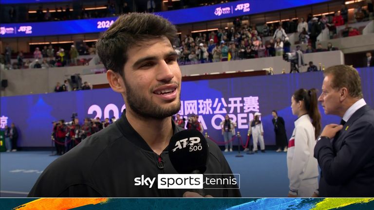 Carlos Alcaraz heaped praise on his opponent Jannik Sinner after an epic China Open final.