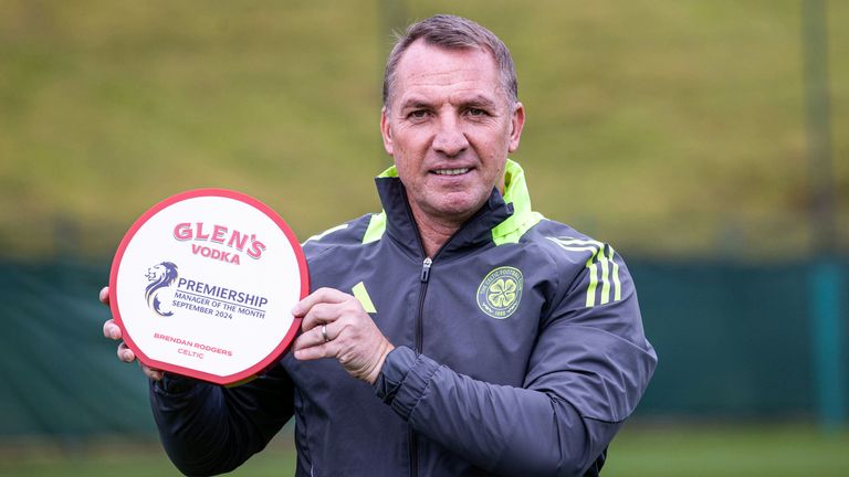 Brendan Rodgers is Premiership manager of the month for September