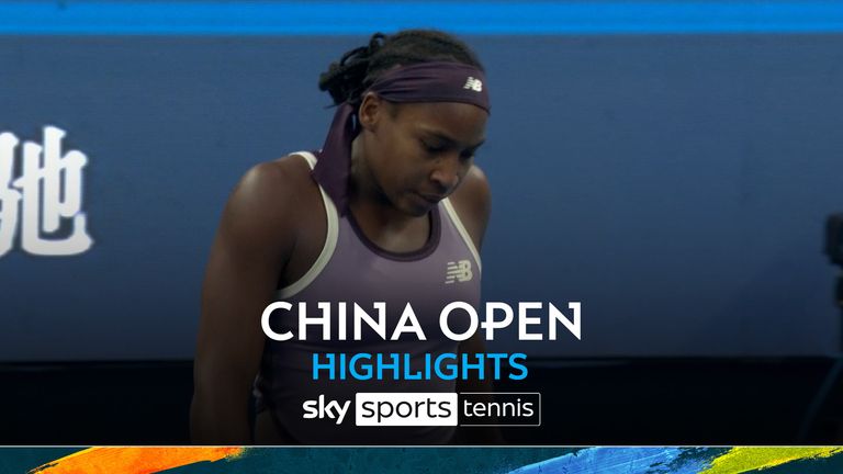 Highlights of the China Open semi-final between Coco Gauff and Paula Badosa.