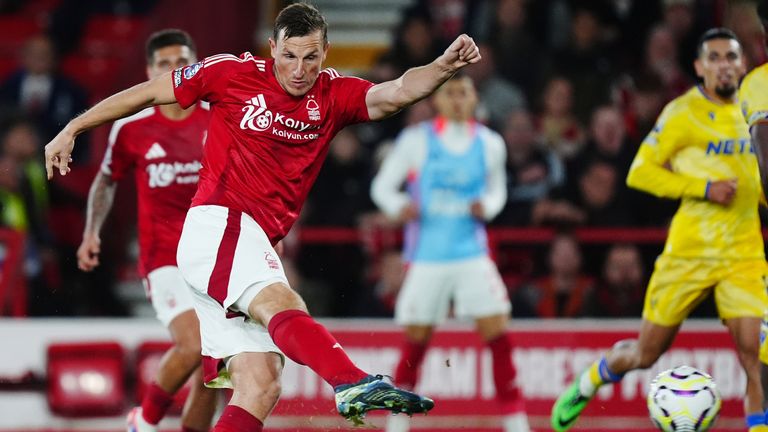 Chris Wood's driven effort gave the hosts a deserve lead at the City Ground