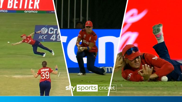 Watch Danielle Gibson catch out Tazmin Brits after the South African player enjoyed two England drop balls. 