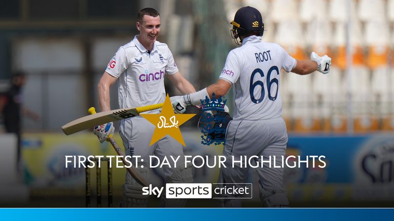 Highlights of day four of the first Test between Pakistan and England.