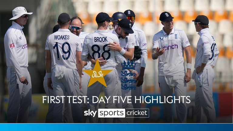 Highlights from day five of the first Test between Pakistan and England.