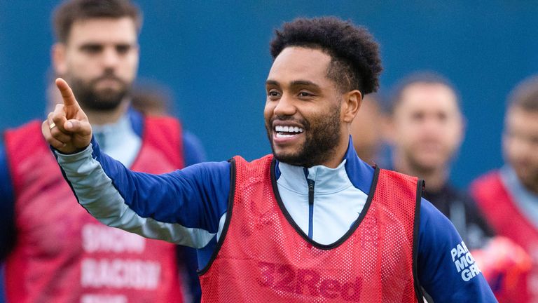 GLASGOW, SCOTLAND - OCTOBER 18: Danilo during a Rangers training session at the Rangers Training Centre, on October 18, 2024, in Glasgow, Scotland. (Photo by Alan Harvey / SNS Group)