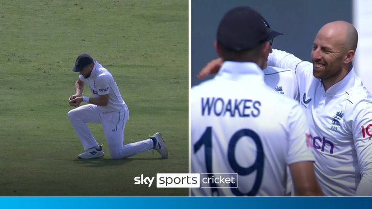 Jack Leach gets his second wicket of the innings after Mohammad Rizwan directs the ball to Chris Woakes for simple catch to see him go for a duck. 