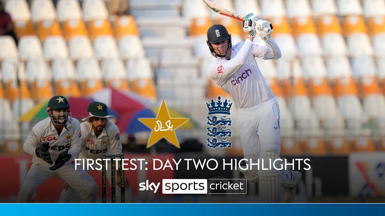 Highlights of day two of the first Test between Pakistan and England.