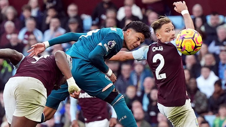 Evanilson equalises for Bournemouth in the final moments of the game at Villa Park