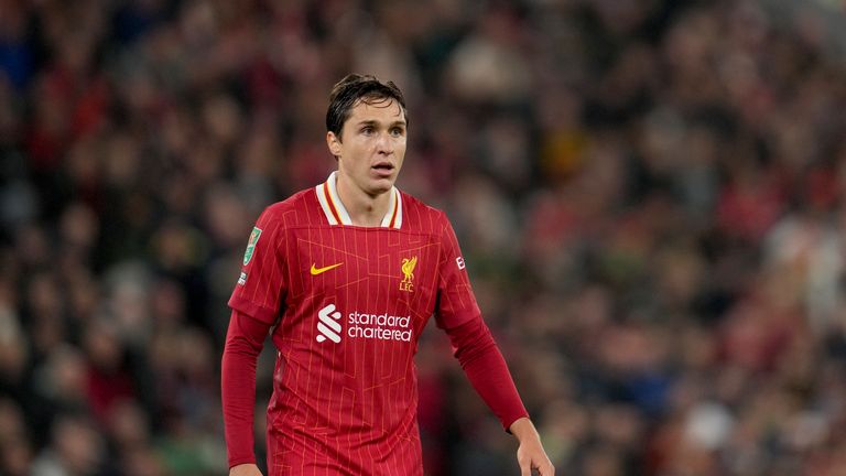 Liverpool head coach Arne Slot confirms Diogo Jota is available against Bologna despite a knock but Federico Chiesa to miss the game at Anfield.