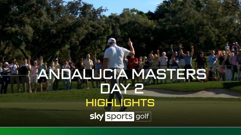 Highlights from the second round of the Andalucia Masters from Sotogrande, Spain.