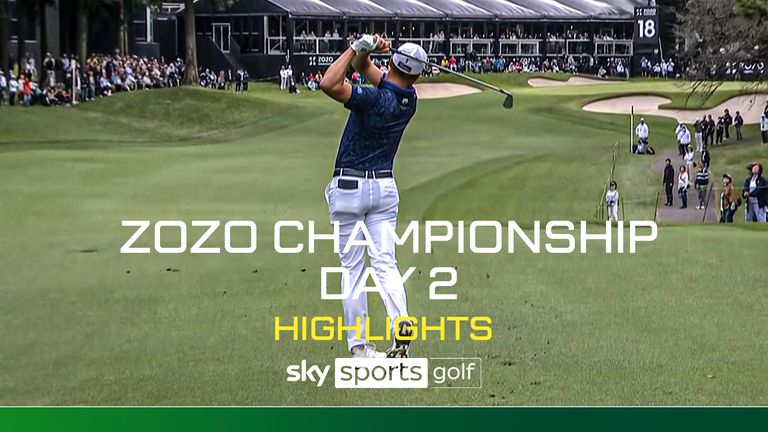 Highlights from the second round of the Zozo Championship at the Accordia Golf Narashino Country Club in Japan.