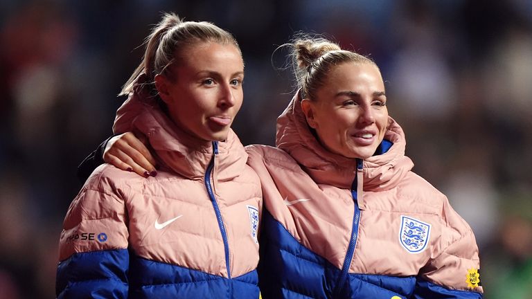 Williamson and Alex Greenwood (right) after the friendly 