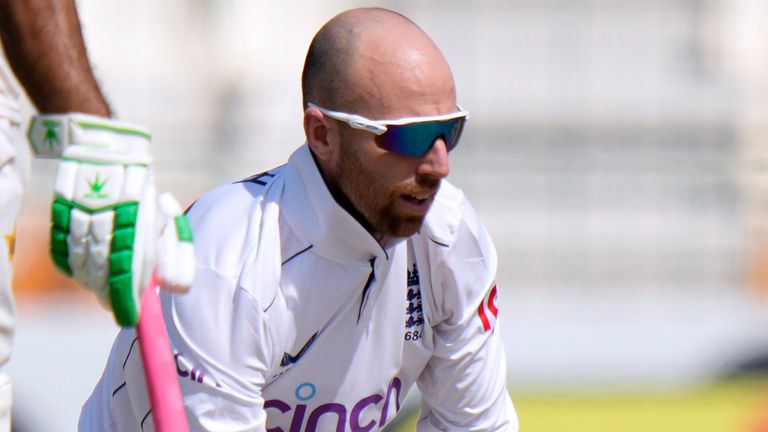 England's Jack Leach (Associated Press)