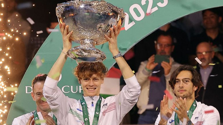 Jannik Sinner lifts Davis Cup