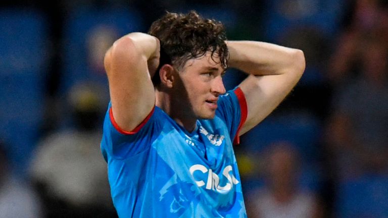 England's John Turner finished with figures of 0-26 after their eight-wicket defeat to the West Indies in the opening ODI match