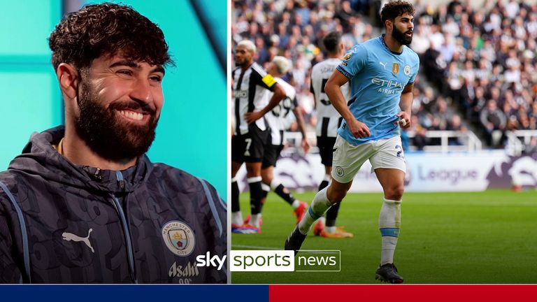 Manchester City's Josko Gvardiol celebrates scoring their side's first goal of the game during the Premier League match at St James' Park, Newcastle upon Tyne. Picture date: Saturday September 28, 2024.