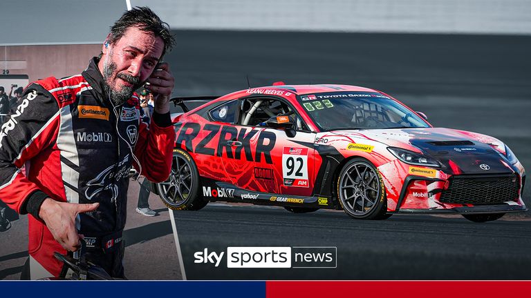 Hollywood star Keanu Reeves make his professional auto racing debut at at famous Indianapolis Motor Speedway 