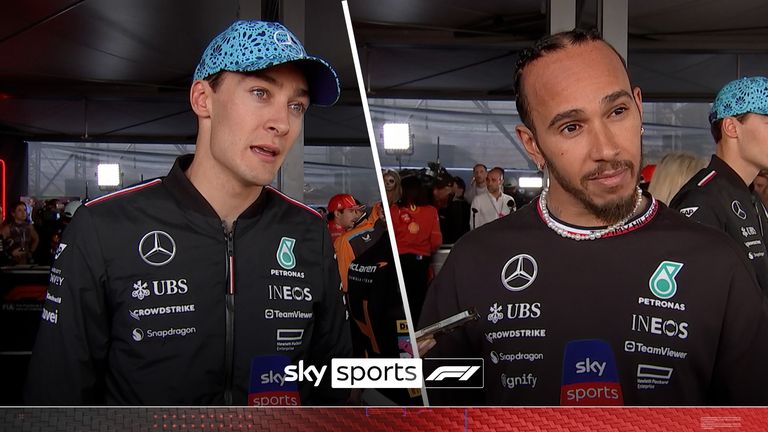 Mercedes&#39; Lewis Hamilton and George Russell react to their fourth and fifth place finishes at the Mexico City GP.