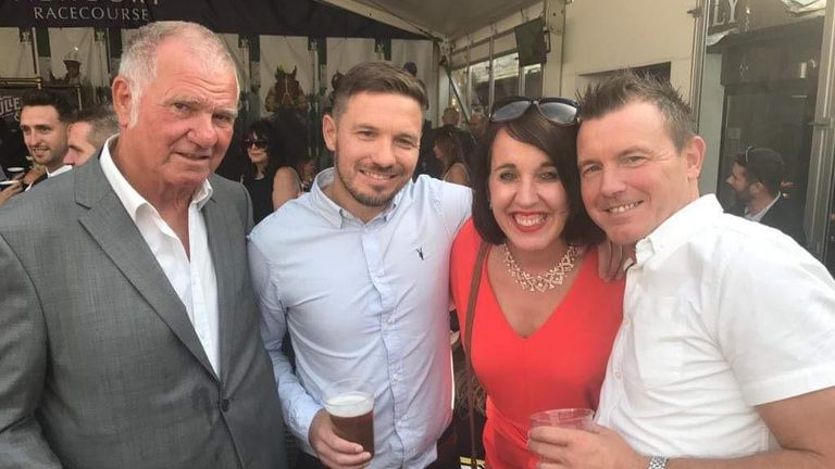 Luke Beauchamp (centre left) is the brother of Oxford United great Joey Beauchamp (right)