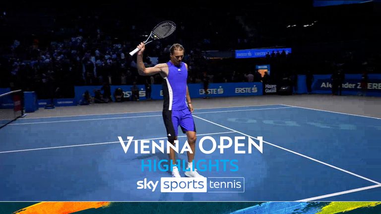 Highlights of the Vienna Open match between Alexander Zverev and Marcos Giron. 