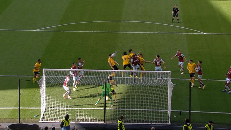 Max Kilman's header was disallowed because of Tawanda Chirewa's position in front of Lukasz Fabianski