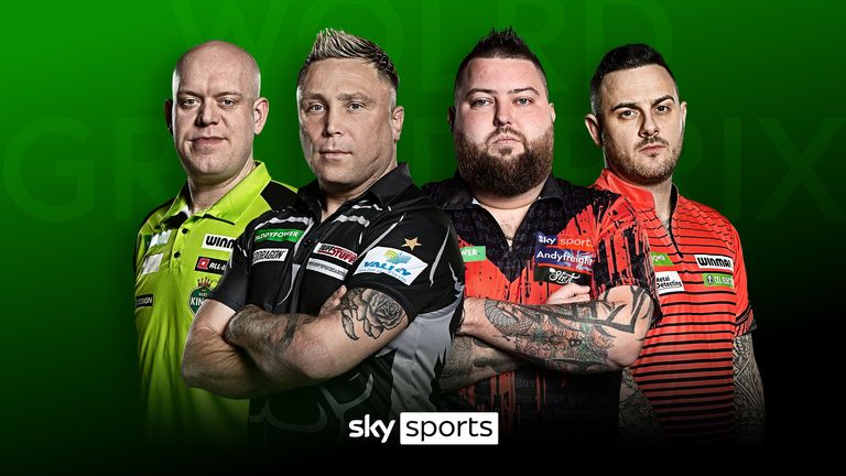 Michael van Gerwen, Gerwyn Price, Michael Smith & Joe Cullen at the World Grand Prix