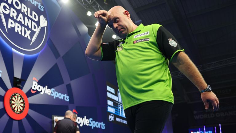 Michael van Gerwen at the World Grand Prix