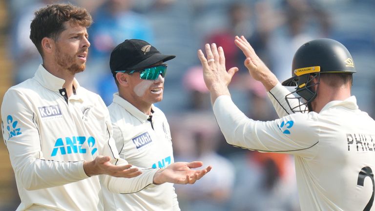 New Zealand's Mitchell Santner (Associated Press)