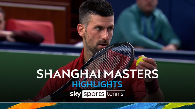 Highlights of the Shanghai Masters match between Novak Djokovic and Alex Michelsen.