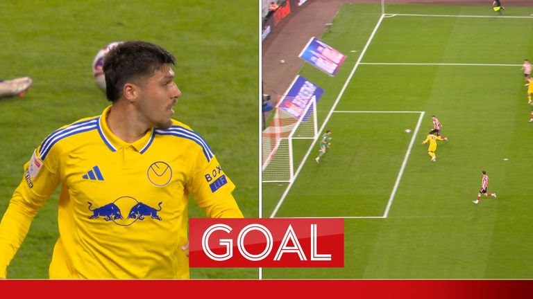 Leeds goal v Sunderland