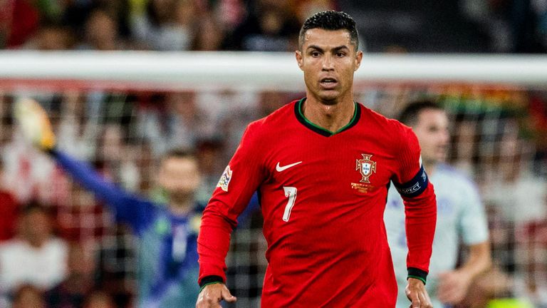 Cristiano Ronaldo scored Portugal's late winner against Scotland in Lisbon