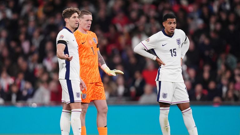 England played a new centre-back pairing in John Stones and Levi Colwill ahead of Jordan Pickford