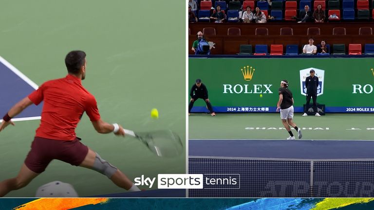 Novak Djokovic showed phenomenal defence as he somehow prevailed in an epic rally with Taylor Fritz.